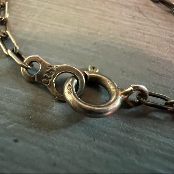 925 Sterling Silver & Stone Necklace & Earrings - Picture 11 of 11
